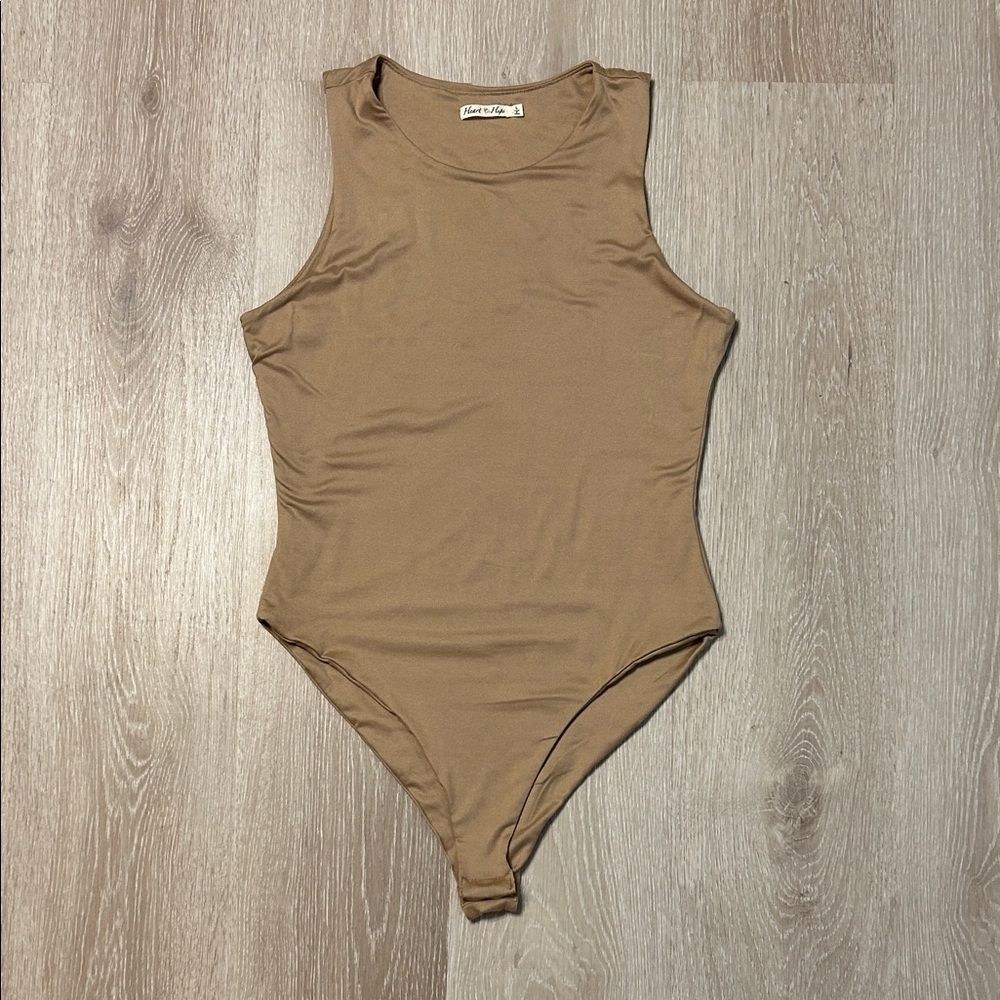 Heart & Hips Lined Tan Buttery Soft Bodysuit